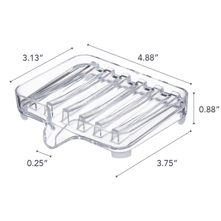 Yamazaki Home Self Draining Soap Tray Sink Counter Holder Dish Acrylic